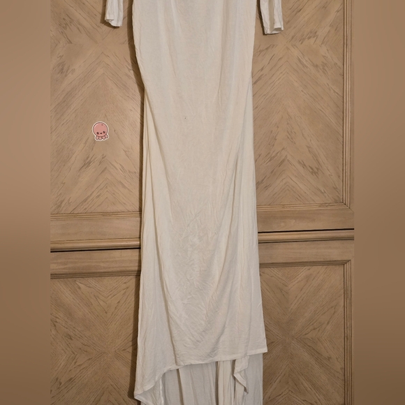 Motherhood Maternity Off the Shoulder Long Sleeve Maternity Maxi Gown. WHITE. XL - Picture 5 of 14